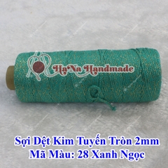 Sợi dệt kim tuyến tròn 2mm 30k/ống