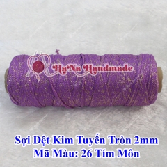 Sợi dệt kim tuyến tròn 2mm 30k/ống