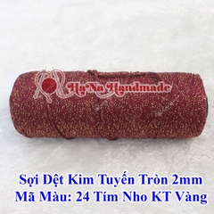Sợi dệt kim tuyến tròn 2mm 30k/ống