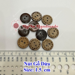Nút gỗ dừa set 10 cái size 1cm -1.5cm -2.0cm
