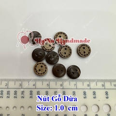 Nút gỗ dừa set 10 cái size 1cm -1.5cm -2.0cm