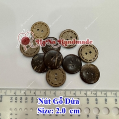 Nút gỗ dừa set 10 cái size 1cm -1.5cm -2.0cm