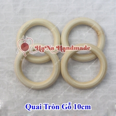 Quai tròn gỗ 10cm làm quai túi (30k 1 cặp)
