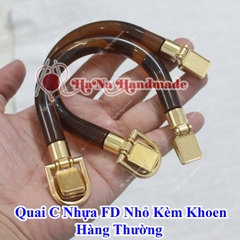 Quai C nhựa nhỏ kèm khoen D hàng thường (1 cặp)