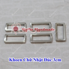 Khoen chữ nhật đúc bạc 3cm (lọt lòng) 10k/ cái