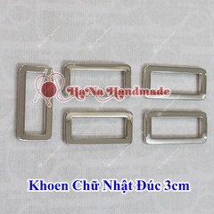 Khoen chữ nhật đúc bạc 3cm (lọt lòng) 10k/ cái