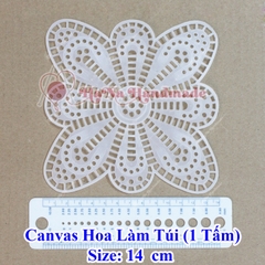 Canvas hoa làm túi (1 tấm)