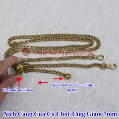 Xích càng cua có chốt tăng giảm