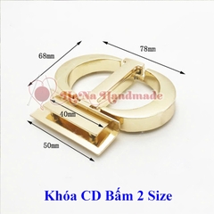Khóa CD bấm 2 size làm túi handmade