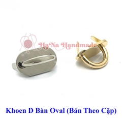 Khoen D bàn oval làm túi handmade (bán theo cặp)