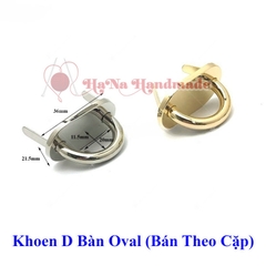 Khoen D bàn oval làm túi handmade (bán theo cặp)