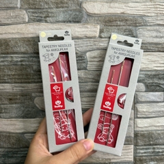 Set 2 Kim Khâu len dài Tulip kèm ví da