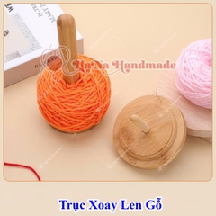 Trục xoay len bằng gỗ hỗ trợ đan móc