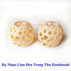 Set 2 rọ đèn nhựa làm đen trung thu handmade