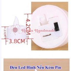 Đèn led hình nến kèm pin làm sản phẩm handmade