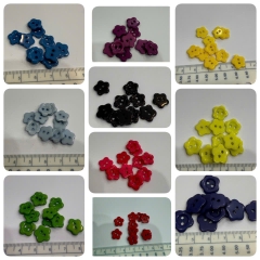 Nút nhựa hoa set 10 cái/ 1 màu