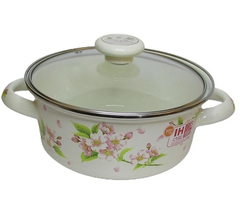 Nồi FujiHoro tráng men Đào Hồng 1.8L SYM-12G(nắp thủy tinh)