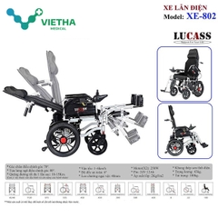 Xe Lăn Điện Lucass XE-802 - Xe Điện Ngả Nằm