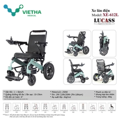 Xe Lăn Điện Lucass XE-612L - Xe Điện Gấp Gọn