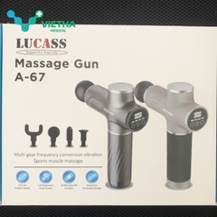 Máy Massage cầm tay Lucass GUN A67 - 4 đầu thay thế, 6 chế độ
