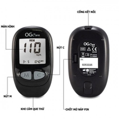 Máy Đo Đường Huyết OGCare Nhập Ý tặng 25 Que Thử Và 25 Kim