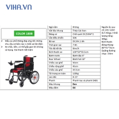 Xe lăn điều khiển điện cao cấp Color 180B