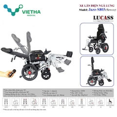 Xe Lăn Điện Lucass Jazz-S803 - Xe Điện Ngả Nằm
