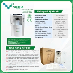 Máy tạo oxy Alkato SZ-5AW 5L/phút New 2024