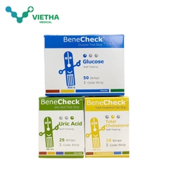 Que thử Glucose, Acid Uric, Cholesteron Máy BeneCheck Plus