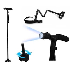 Gậy ba toong gấp khúc có đèn pin Akiko A29