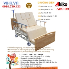 Giường y tế bệnh nhân chạy điện Akiko A89-09- giường y tế cao cấp