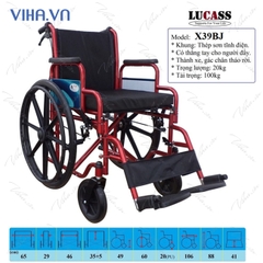 Xe lăn Lucass X39BJ vành đúc