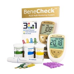 Máy Đo Đường Huyết  BeneCheck Plus 3 in 1 hàng chính hãng- Xuất xứ Đài loan