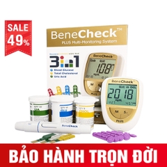 Máy Đo Đường Huyết  BeneCheck Plus 3 in 1 hàng chính hãng- Xuất xứ Đài loan
