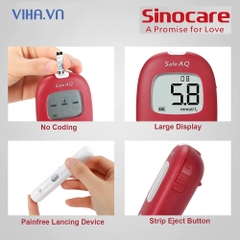 Máy Đo Đường Huyết Safe AQ Sinocare