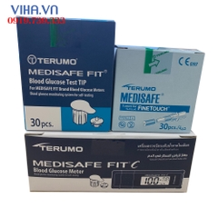Máy đo đường huyết TERUMO MEDISAFE FIT C  Nhật Bản (35 que +35 kim)