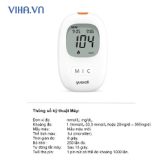 Máy đo đường huyết Yuwell Accusure 710 Tặng 50 Que và 50 kim