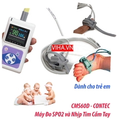 Máy đo nồng độ oxy trong máu cầm tay có dây Contec CMS60D cho trẻ sơ sinh