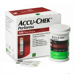 Que Thử Đường huyết Accu-Chek Performa hộp 100 que