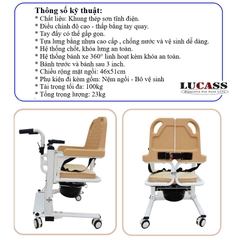 Xe di chuyển bệnh nhân sử dụng tay quay Lucass D-100