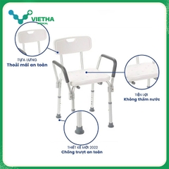 Ghế Tắm Khung Nhôm Tựa Lưng Lucass SC-98TL