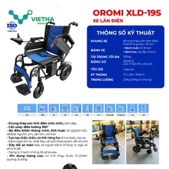 Xe lăn điện OROMI XLD-19S – Gấp gọn, nhẹ, tiện lợi cho người già & người khuyết tật