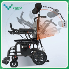 Xe lăn điện ngả lưng Lucass S-500 (pin lithium, phanh tự động)