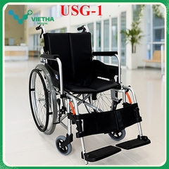 Xe lăn Miki Nhật Bản USG-1, đệm da, khung nhôm cao cấp