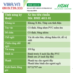 Xe lăn tay có phanh Hadimed BME 4611