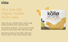 Viên nêm hữu cơ Kallo Ko chứa bột ngọt, Ko Gluten + Lactose hàm lượng muối cực thấp