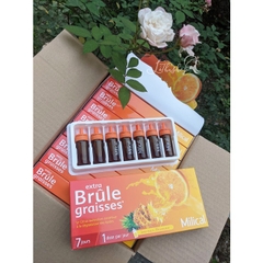 Nước Detox Milical Extra đốt mỡ Vị Dứa Cam hộp 7 ống 10ml