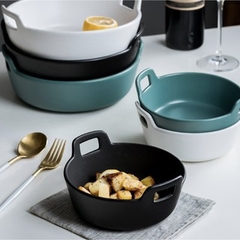 Tô gốm sứ có quai tông màu Matte