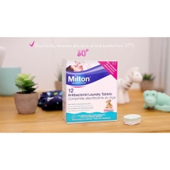Viên Milton khử trùng, diệt vi khuẩn, nấm áo quần cho bé 216g - 12 viên
