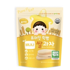 Bánh gạo hữu cơ hình dẹt Naebro Pure Eat cho bé từ 6 tháng (30g)